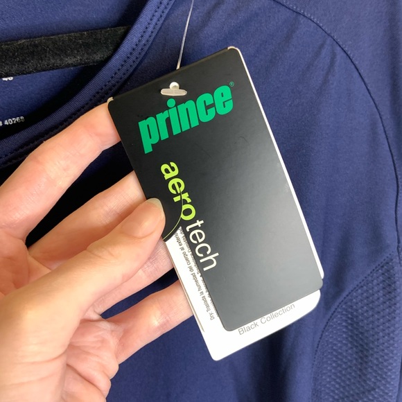 Prince Aero Tech Navy Blue Scoop Neck Long Sleeve Compression Top XL New - Picture 8 of 10